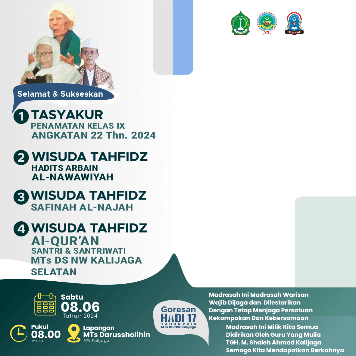 Tasyakkur Penamatan MTs DS NW Kalijaga Selatan