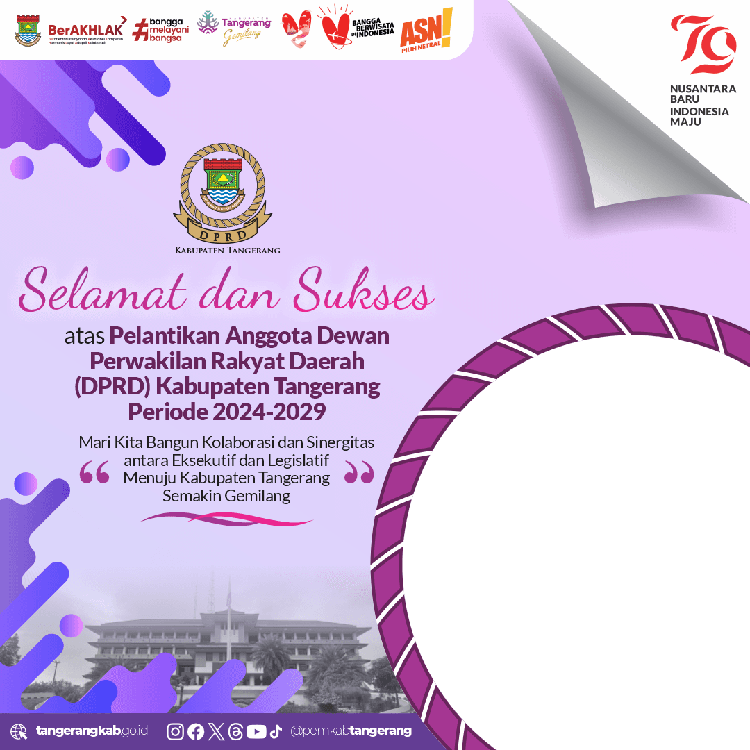 Ucapan Pelantikan DPRD Kab. Tangerang 2024-2029
