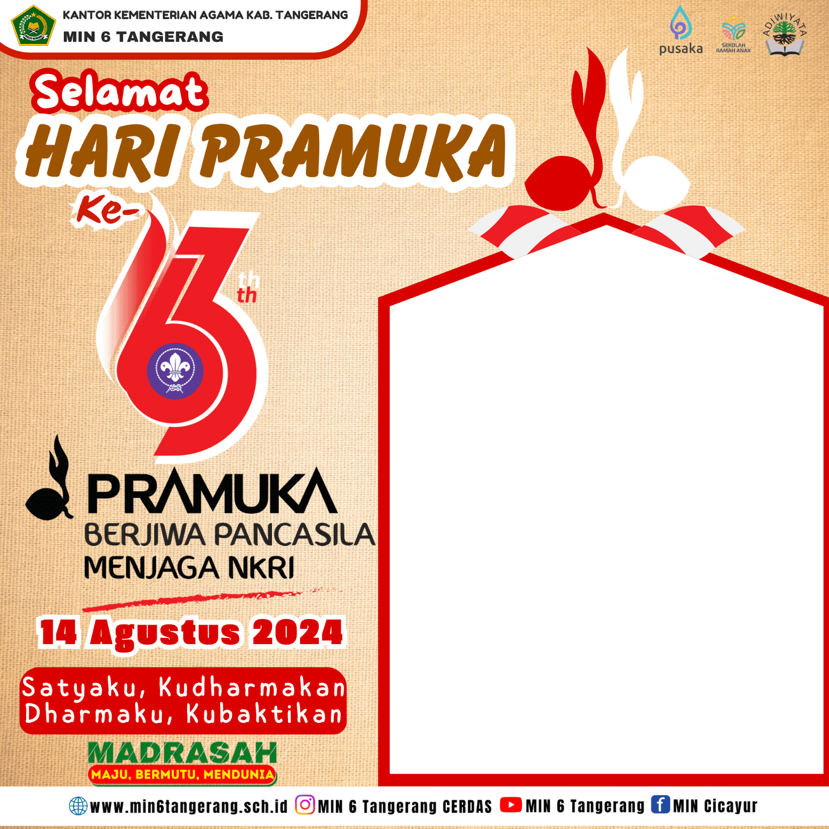 Hari Pramuka ke-63 MIN 6 Tangerang Tahun 2024
