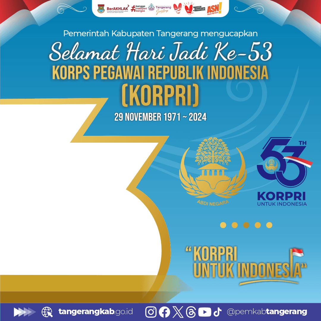 Ucapan HUT 53 Korpri Pemkab Tangerang
