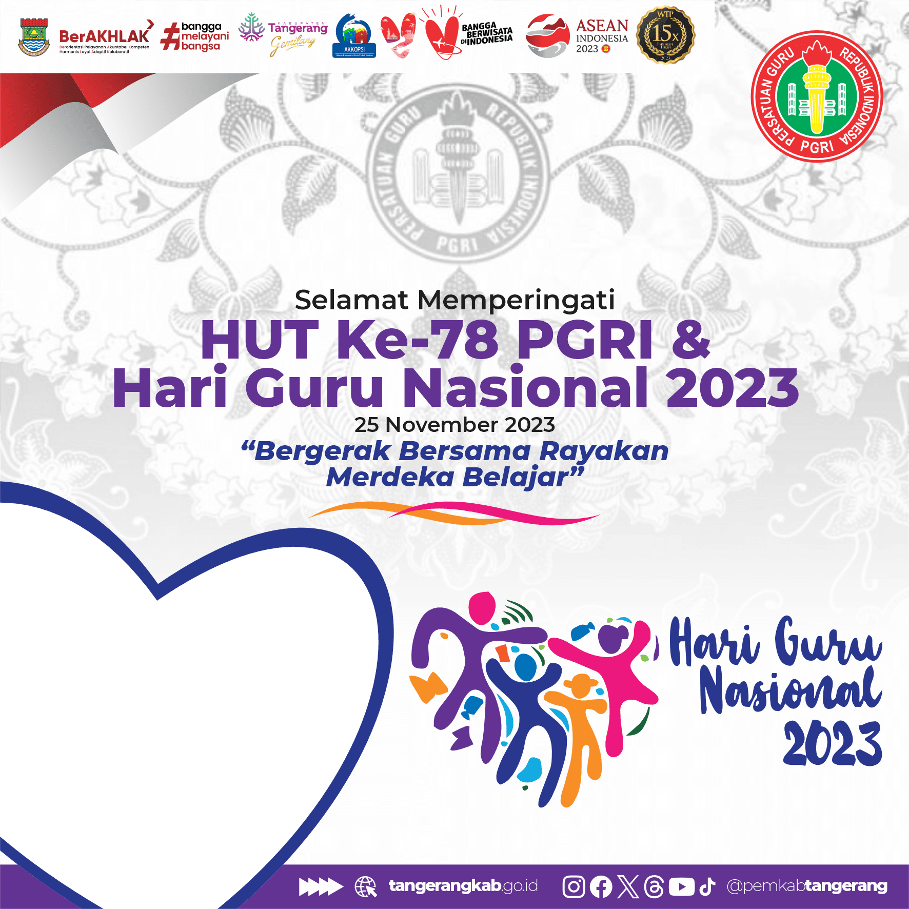 Ucapan Hari Guru Nasional 2023 Pemkab Tangerang