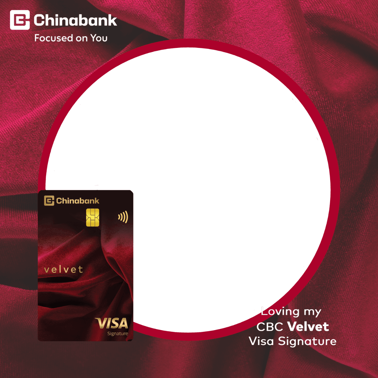 CBC Velvet Visa Signature Profile Picture Frame