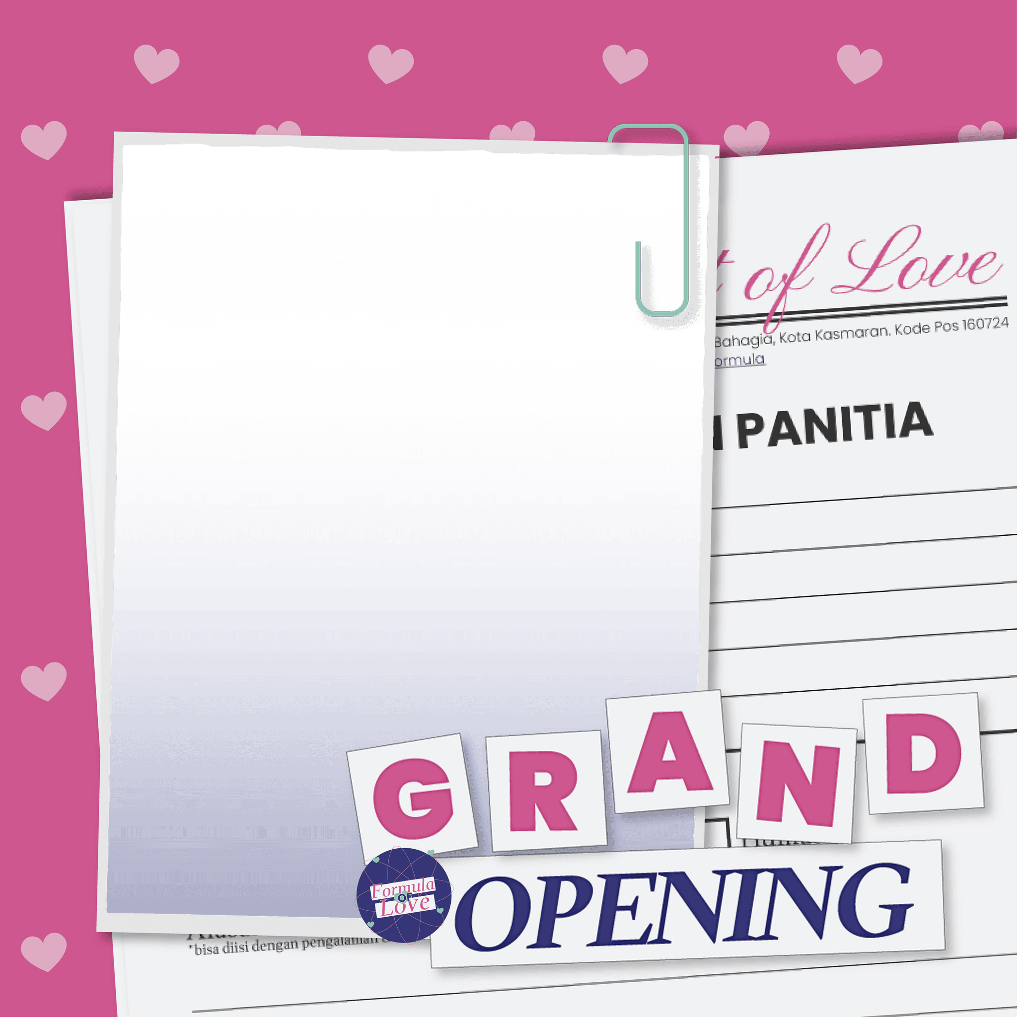 Formula Of Love's Grand Opening