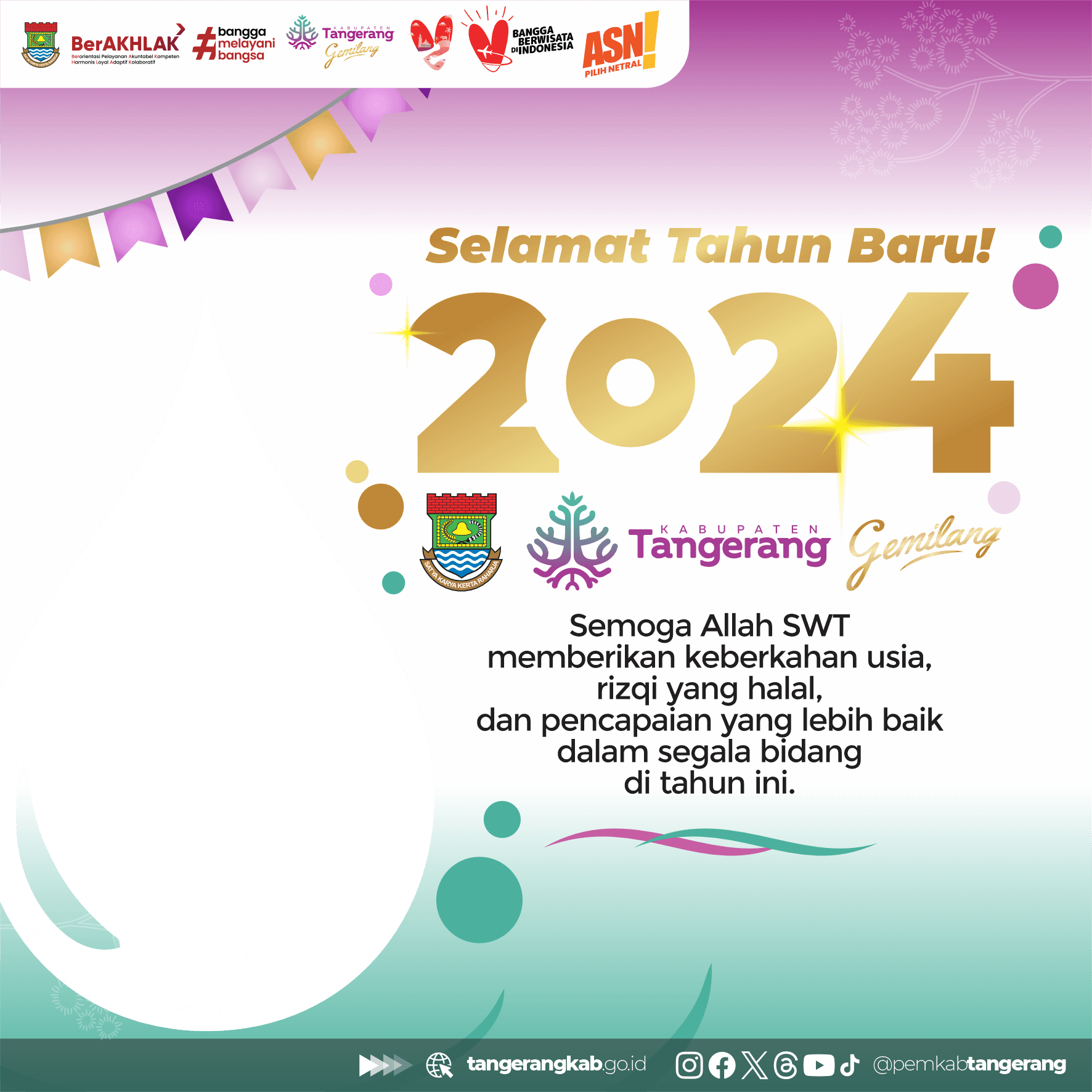 Ucapan Tahun Baru 2024 Pemkab Tangerang
