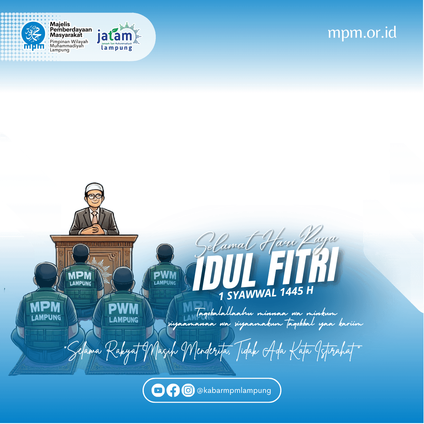 Ucapan Idul Fitri 1445 H MPM PWM Lampung
