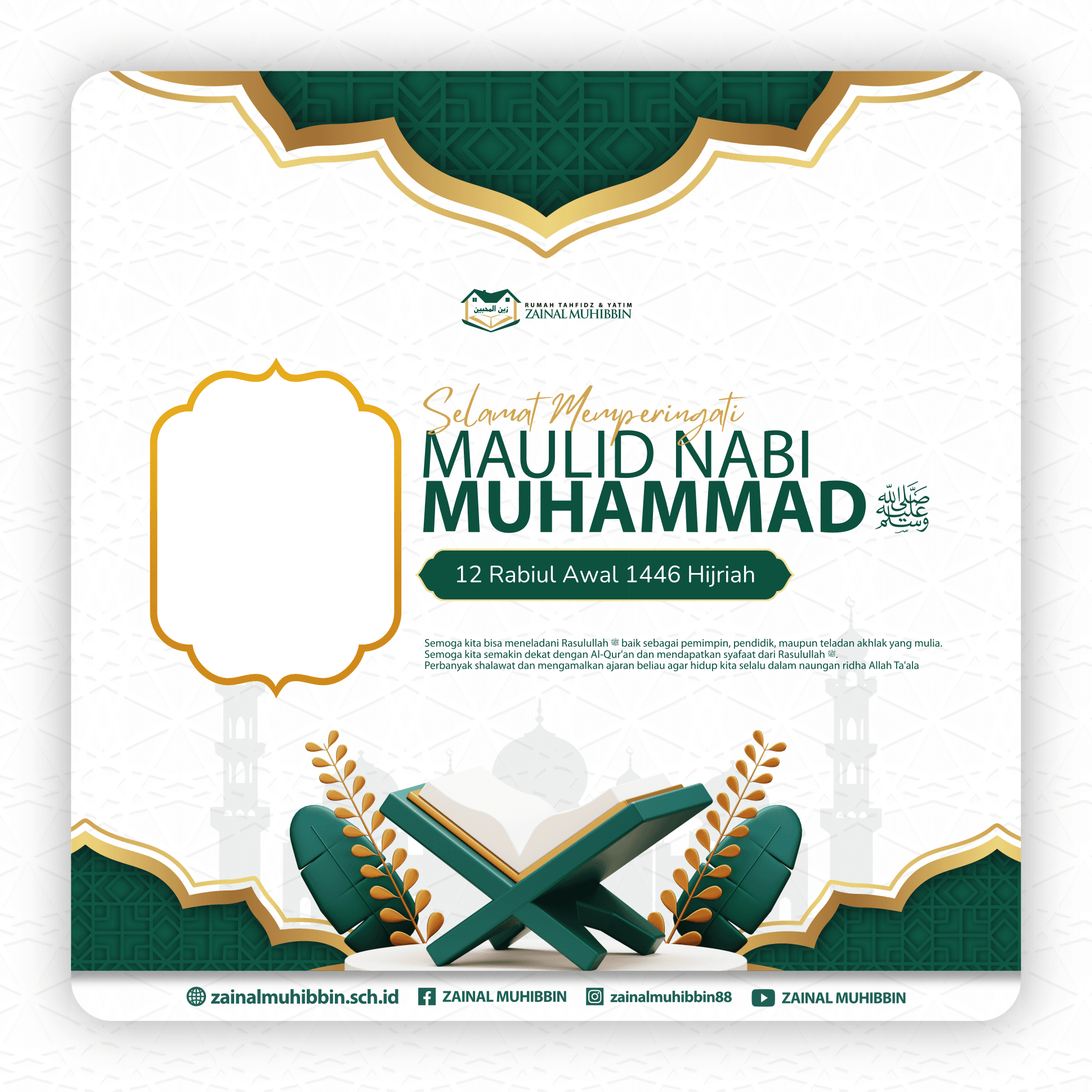 Maulid Nabi 1446 Hijriyah - Zainal Muhibbin