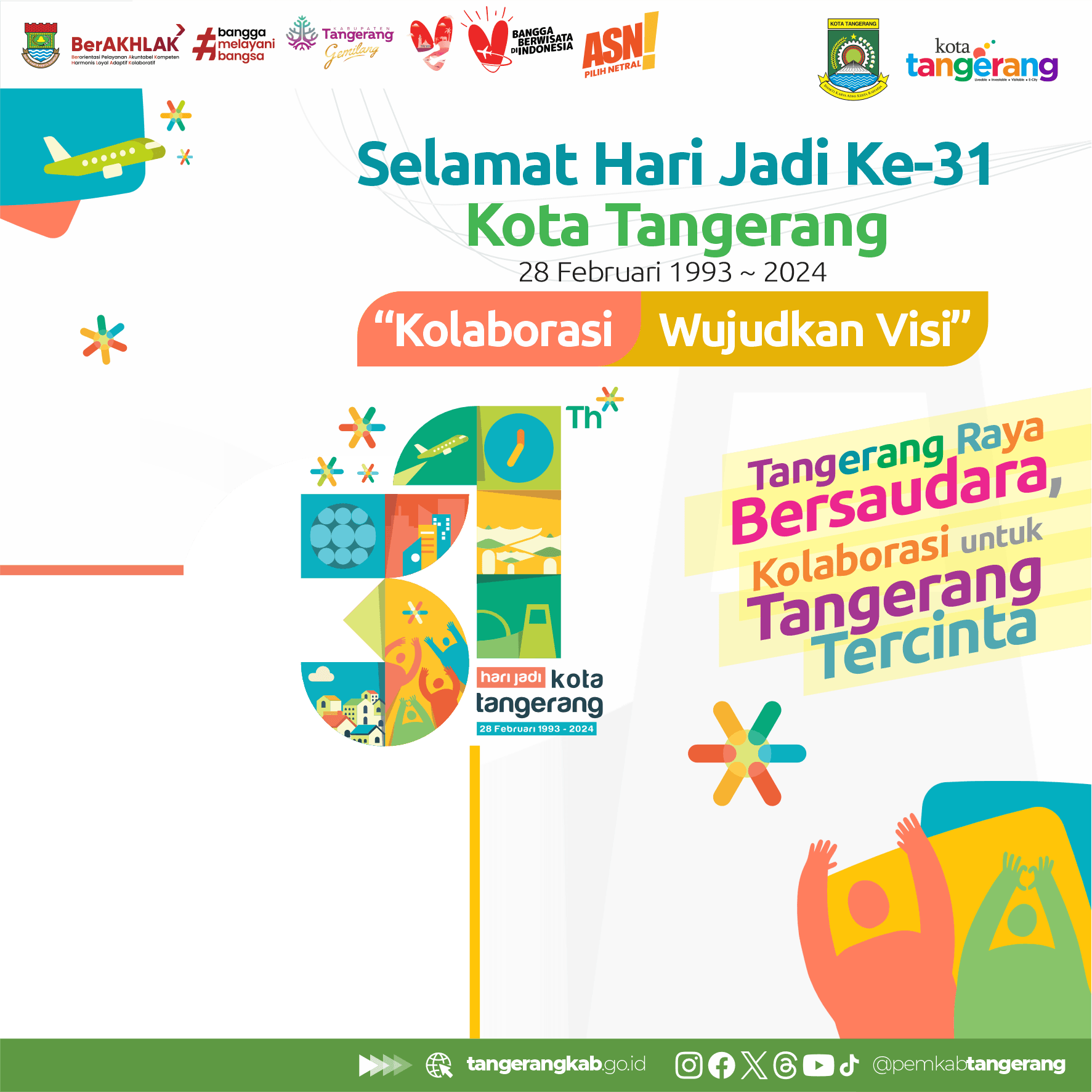Ucapan Pemkab Tangerang pada Hari Jadi Ke-31 Kota Tangerang