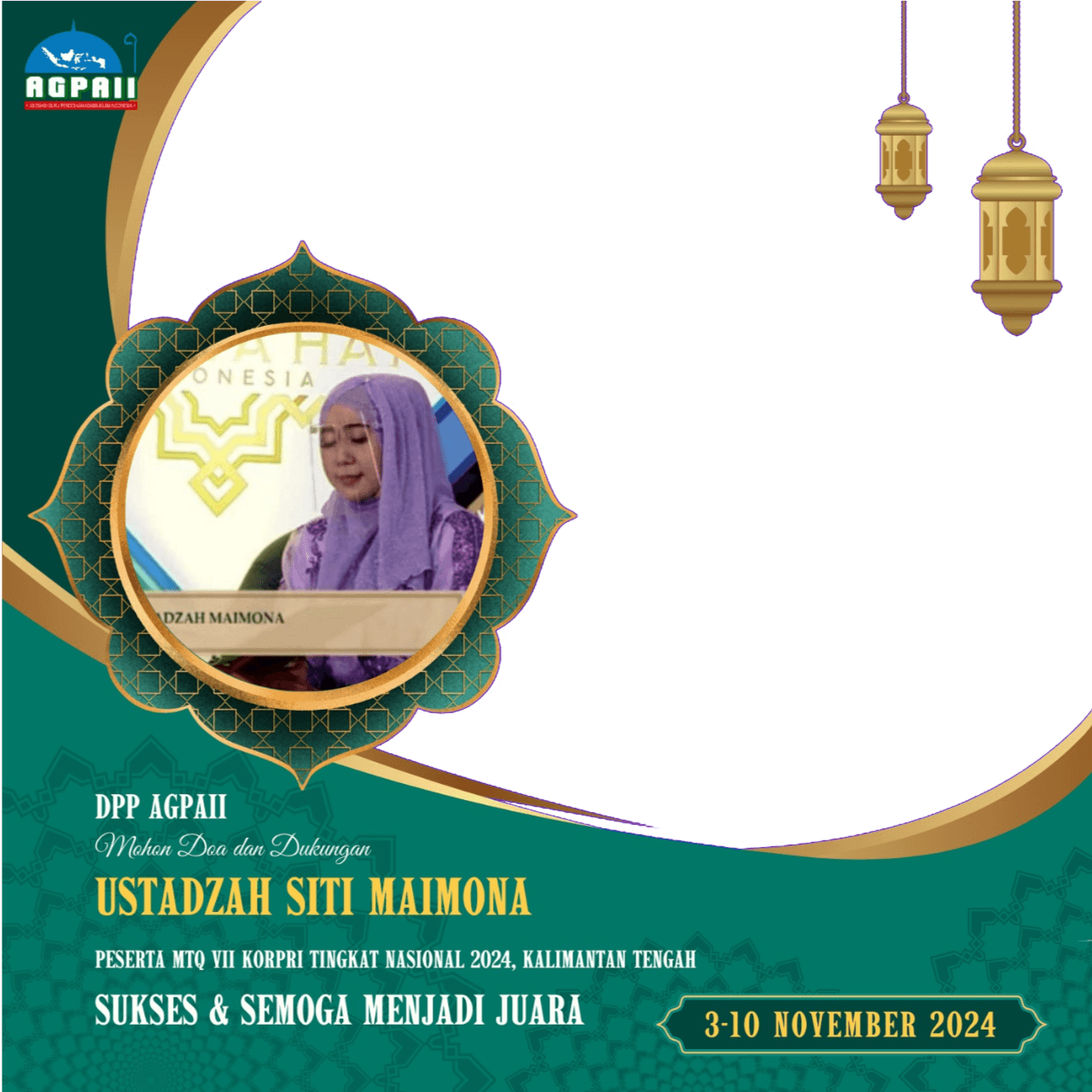 Dukungan MTQ Siti Maimona
