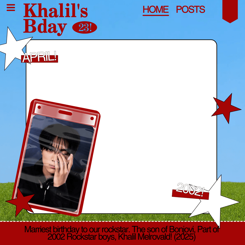 Birthday boy, Khalil!