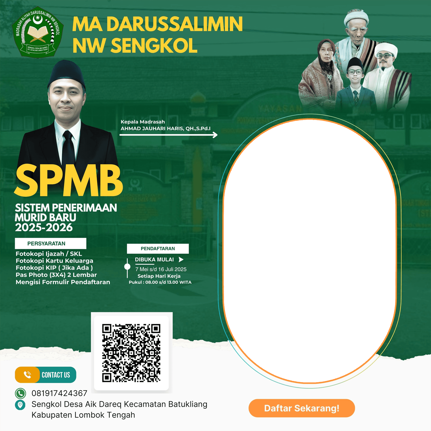 SPMB MA Darussalimin NW Sengkol