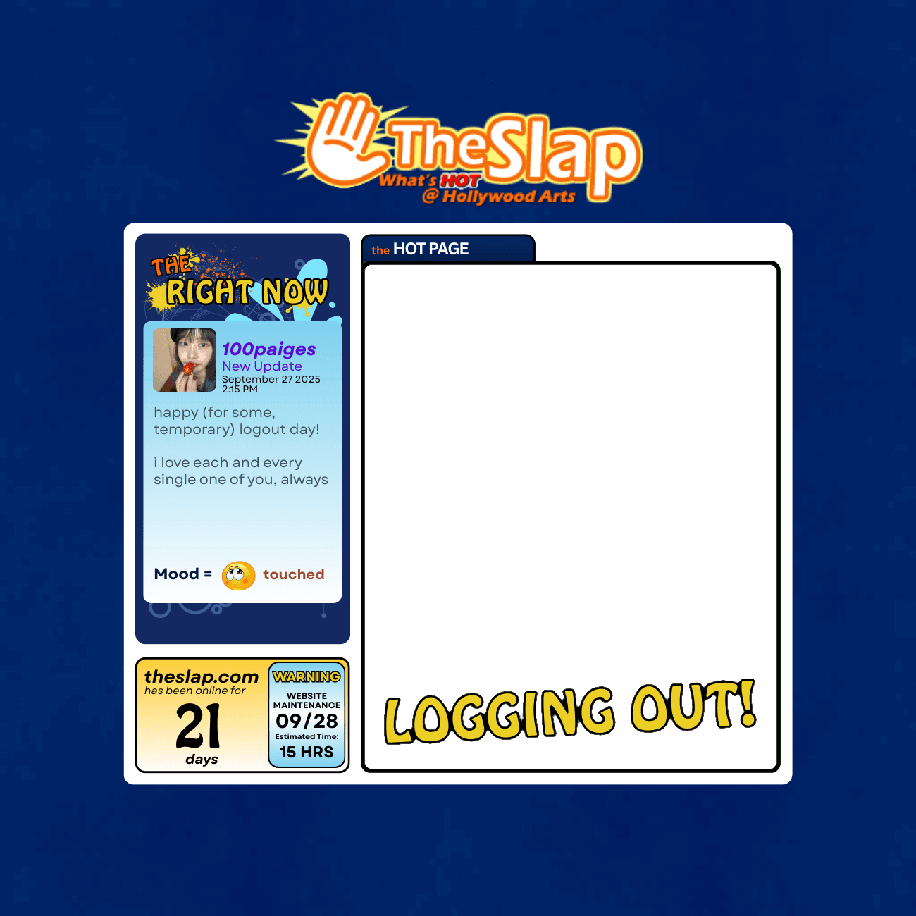 theslap.com LOGOUT DAY