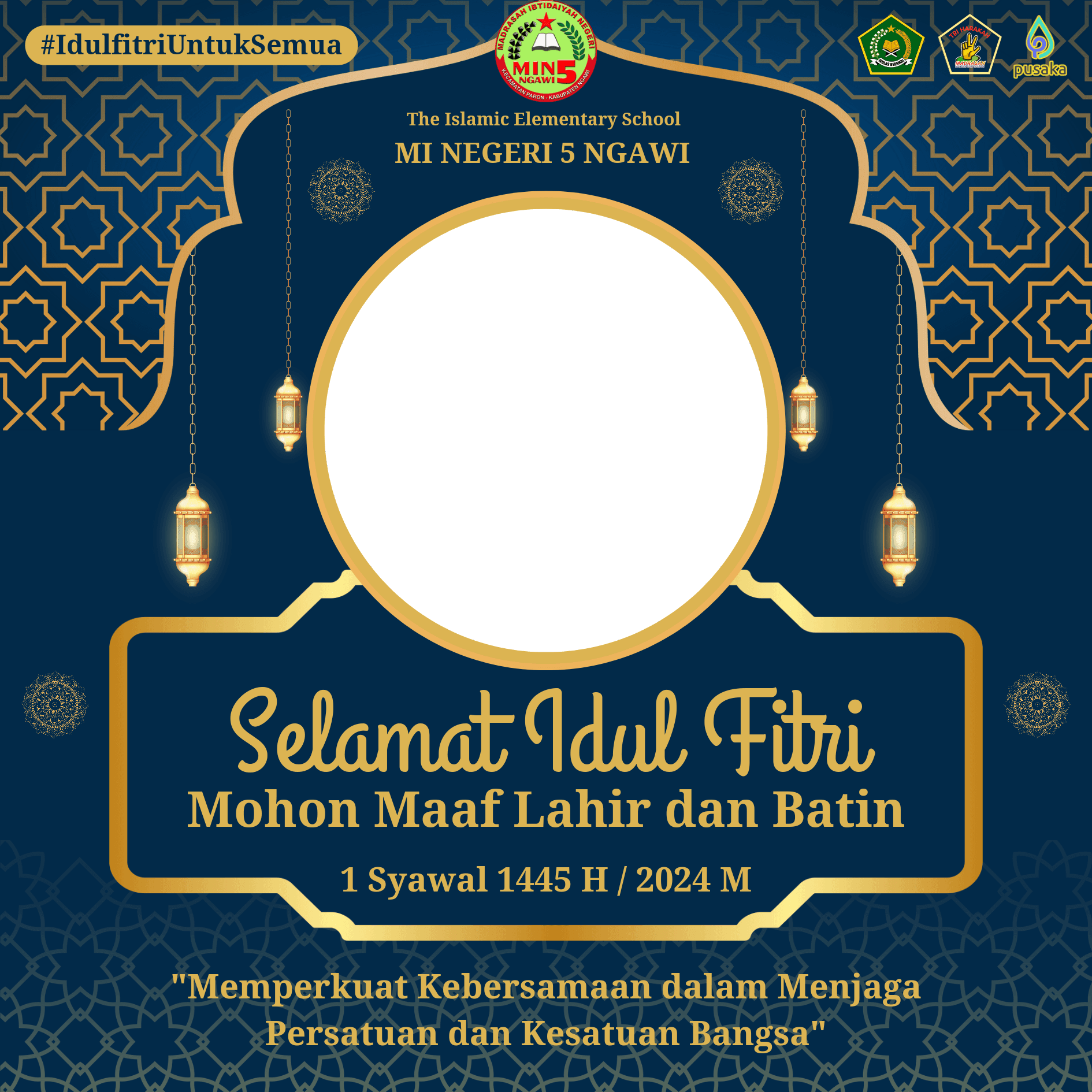 MIN 5 NGAWI, Selamat Idul Fitri 1445 H / 2024 M