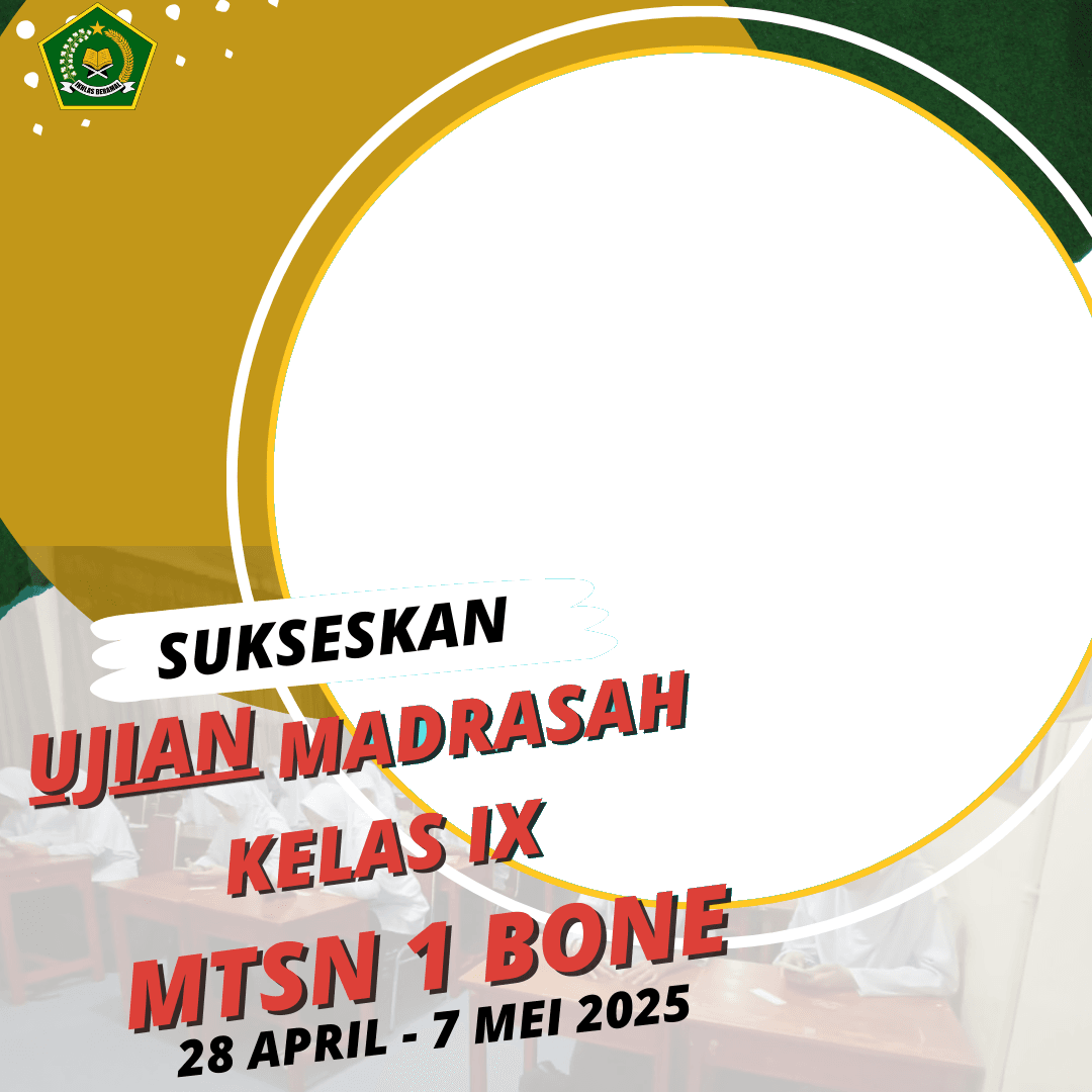 Ujian madrasah kelas IX MTsN 1 Bone