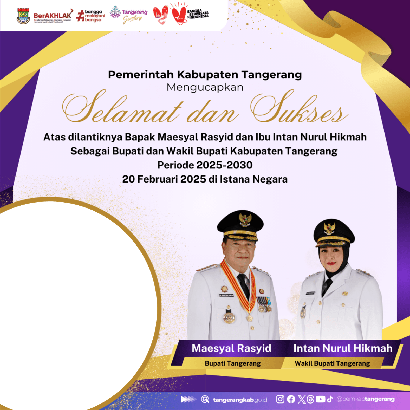 Pelantikan Bupati dan Wakil Bupati Tangerang - 2025