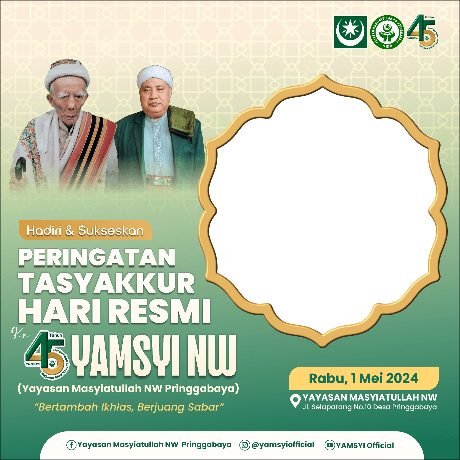 45 Tahun Hari Resmi YAMSYI NW