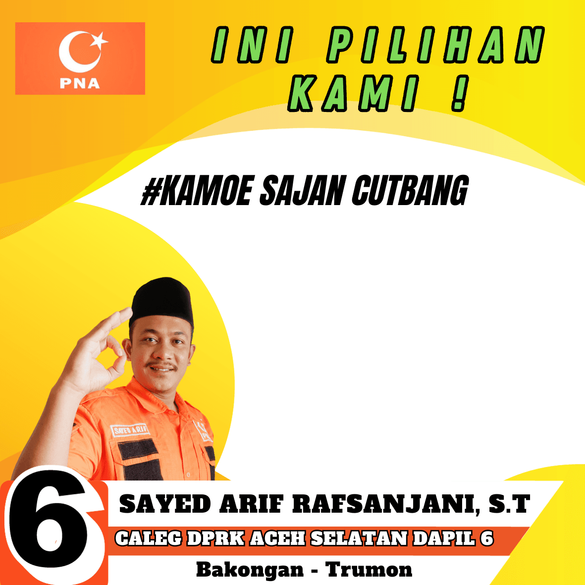 Siap Dukung Sayed Arif Rafsanjani DPRK Aceh Selatan Dapil 6