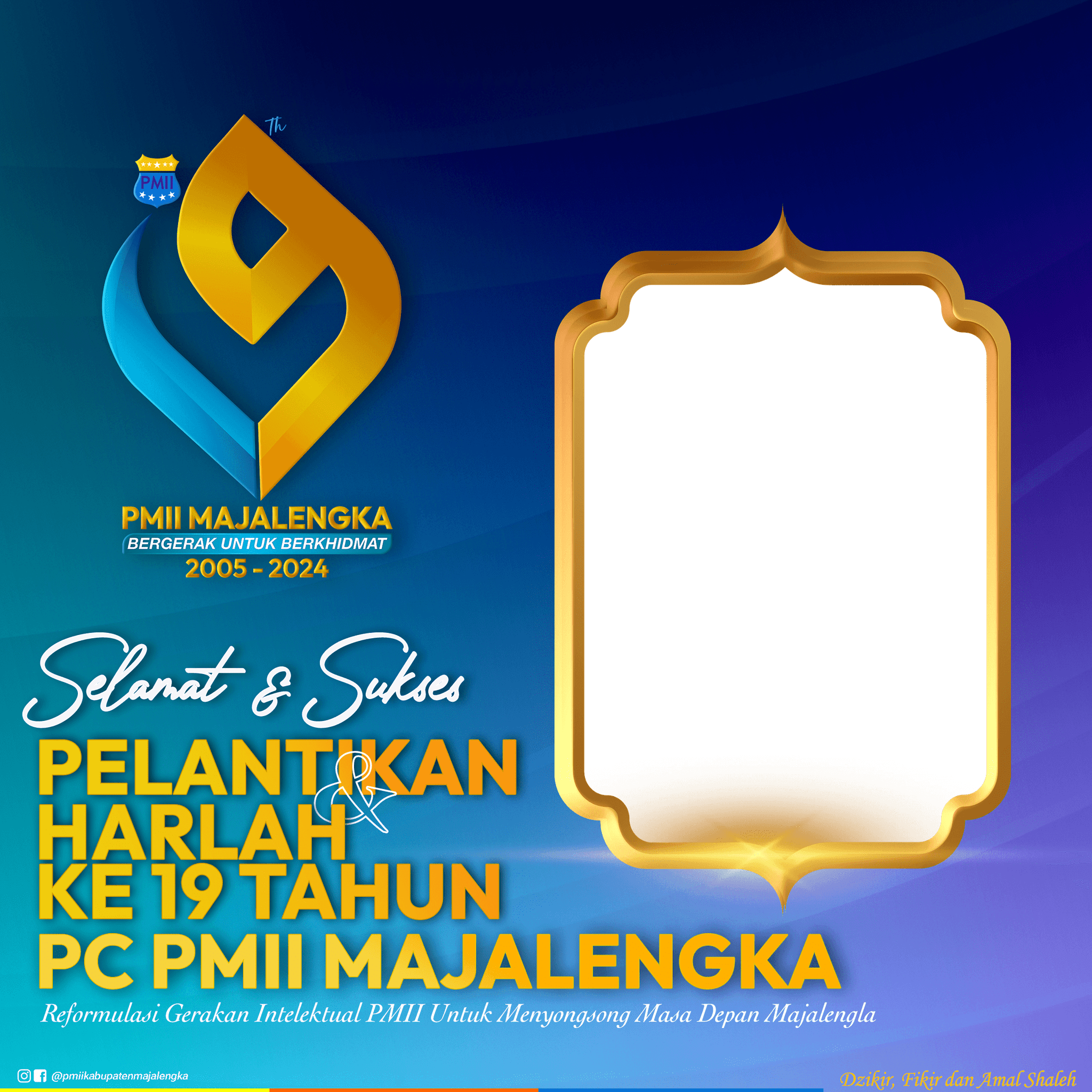 Pelantikan dan Harlan PMII 19 Tahun Majalengka