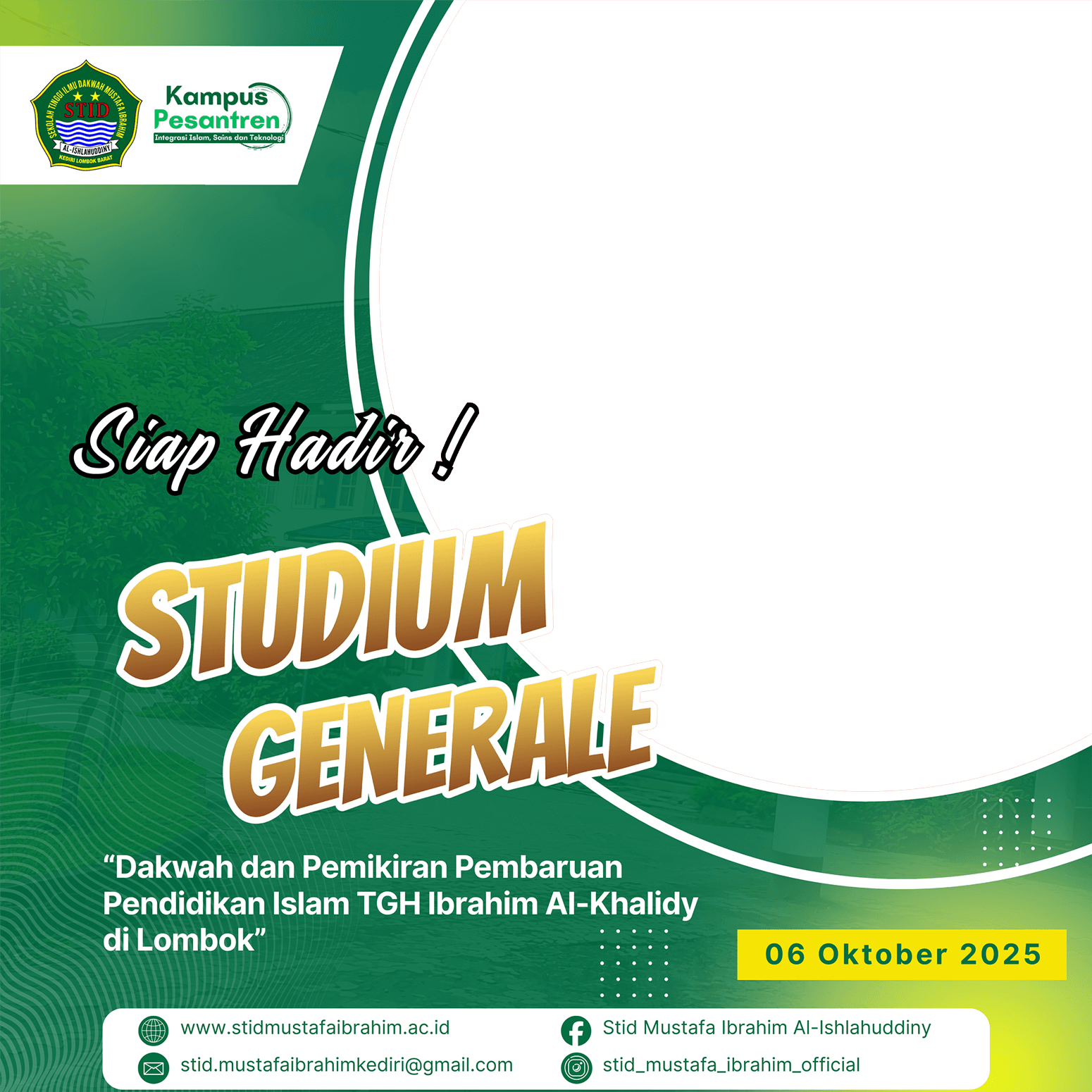 Siap Hadir STUDIUM GENERALE 2025-2026