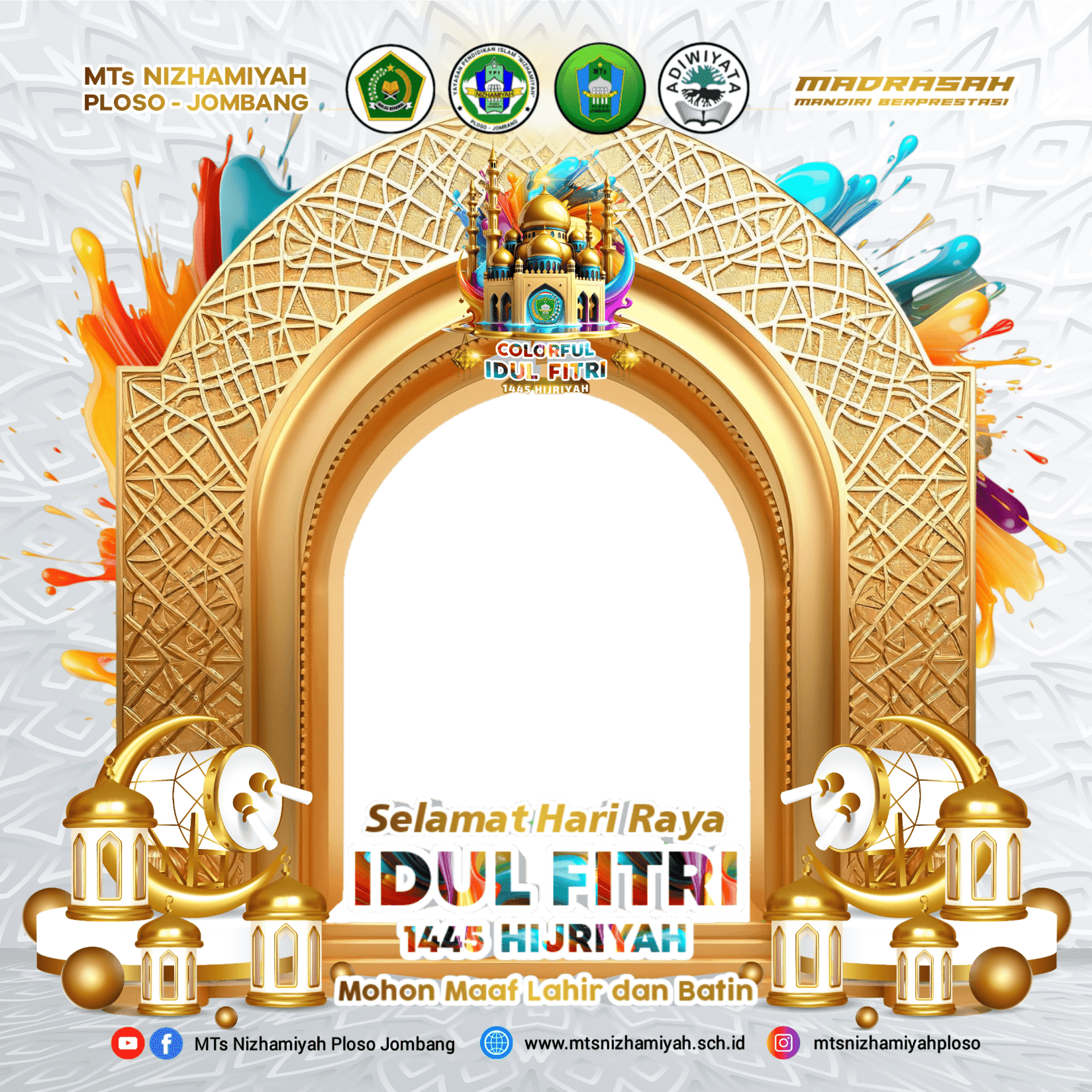 Selamat Idul Fitri 1445 Hijriyah - MTs Nizhamiyah Ploso