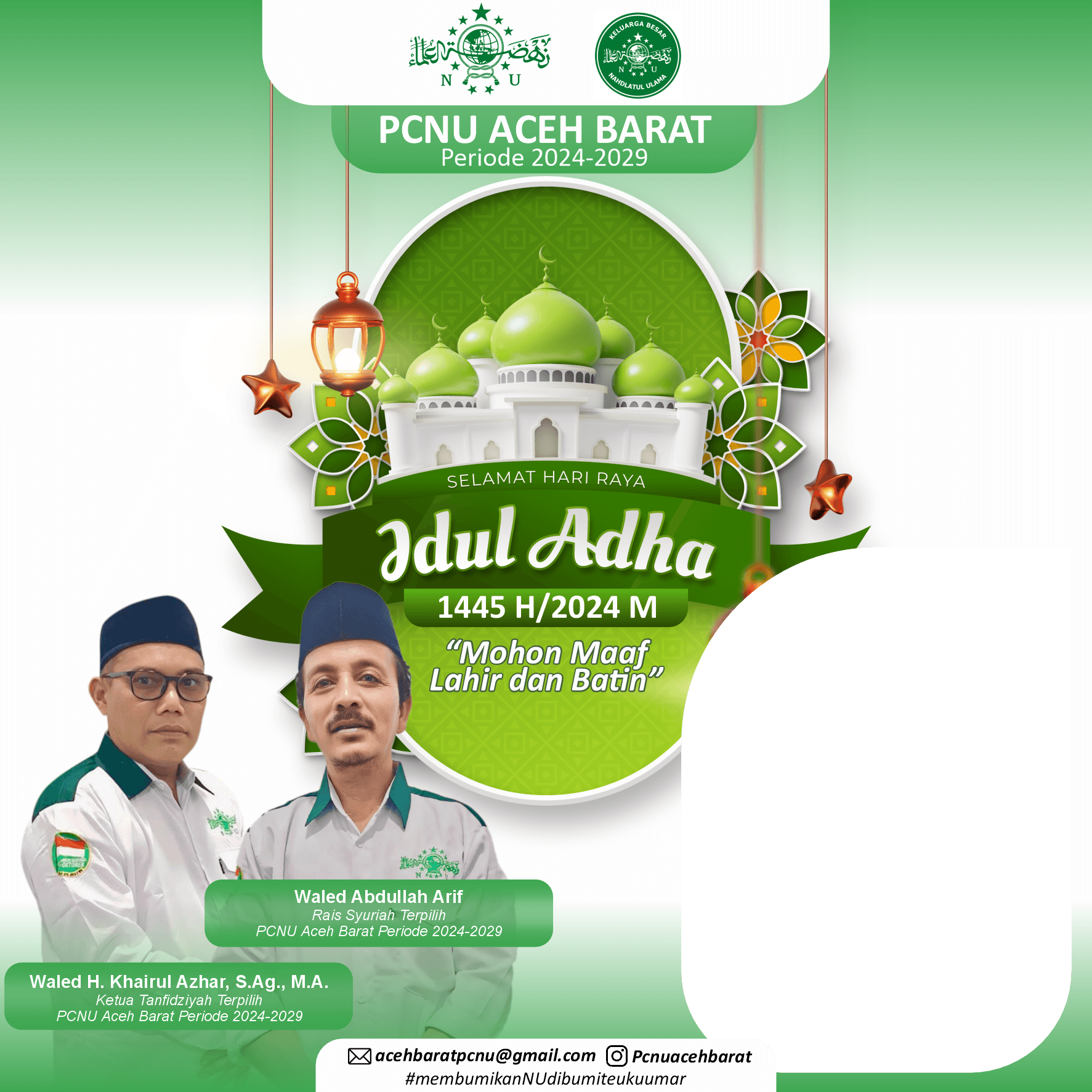 Selamat Idul Adha 1445 H - PCNU Aceh Barat
