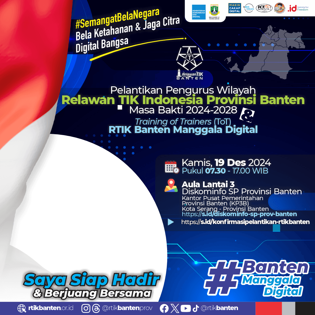Pelantikan RTIK Banten 2024 & ToT RTIK Banten Manggala Digital 2024