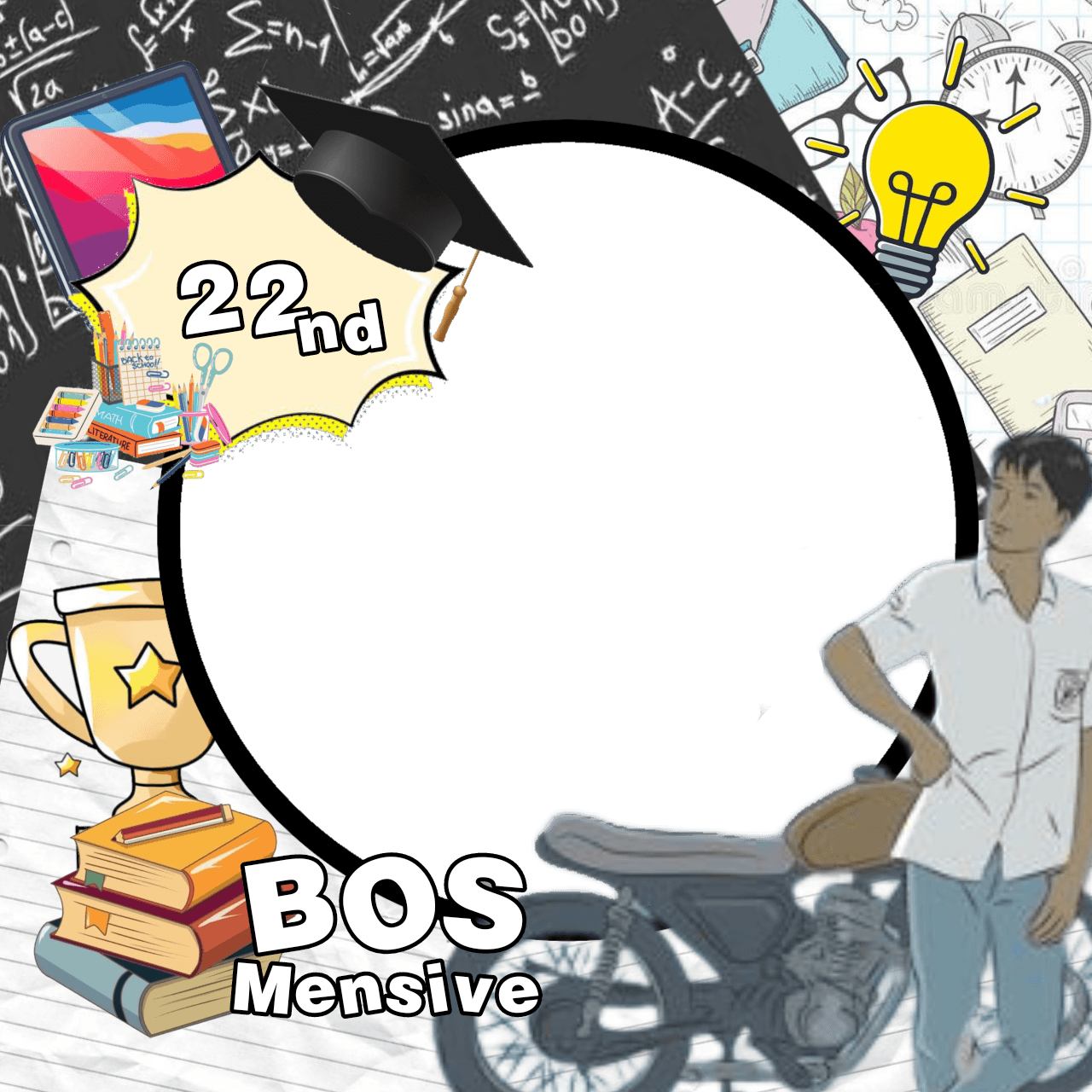 Happy mensive bos