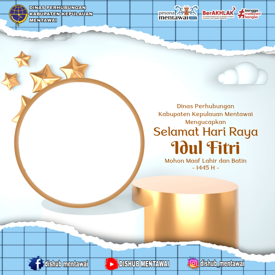 Bingkai Ucapan Selamat Hati Raya Idul Fitri 1445 H