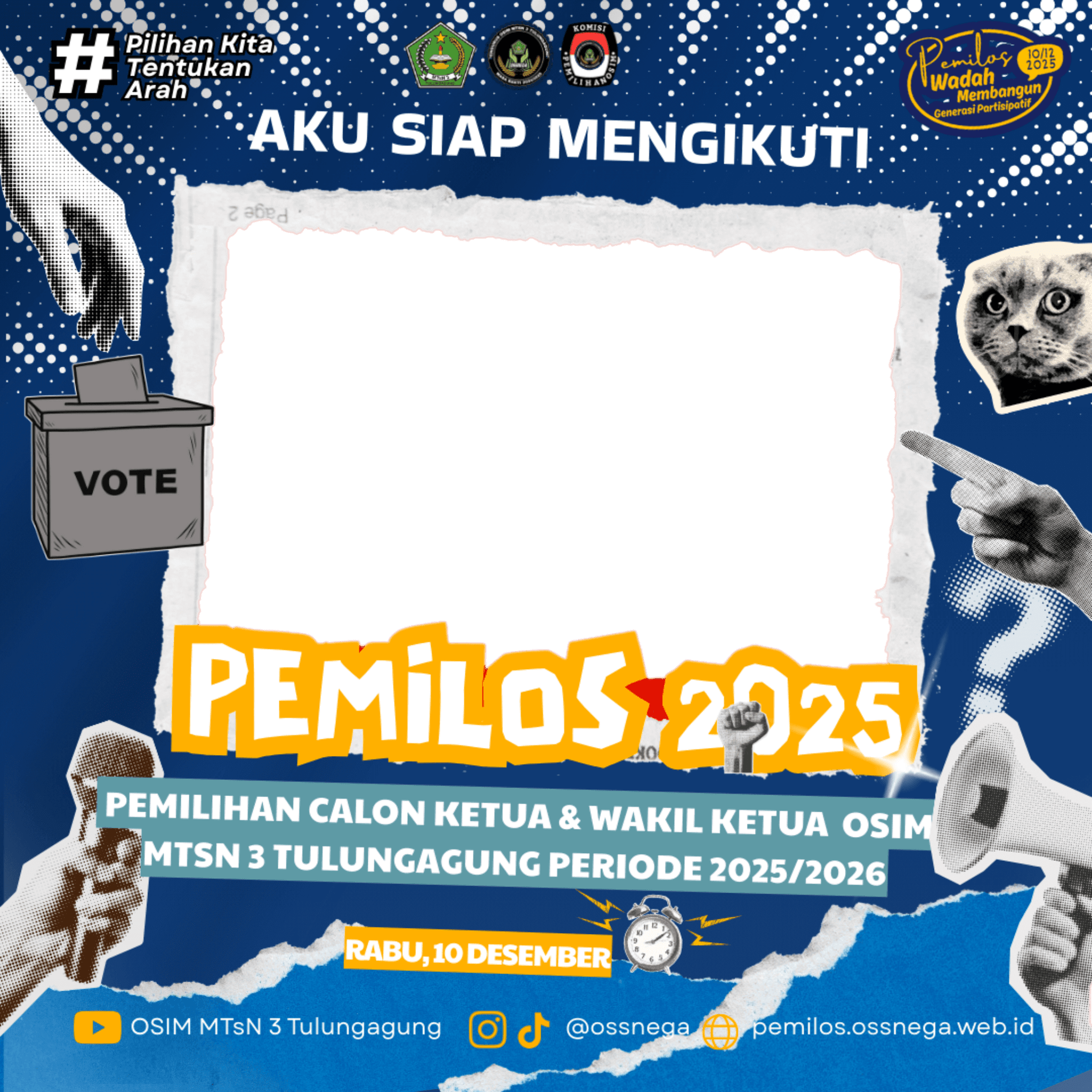 PEMILOS MADSANEGA 2025 (Pemilihan Ketos dan WaketosOSIM MTsN 3 Tulungagung)