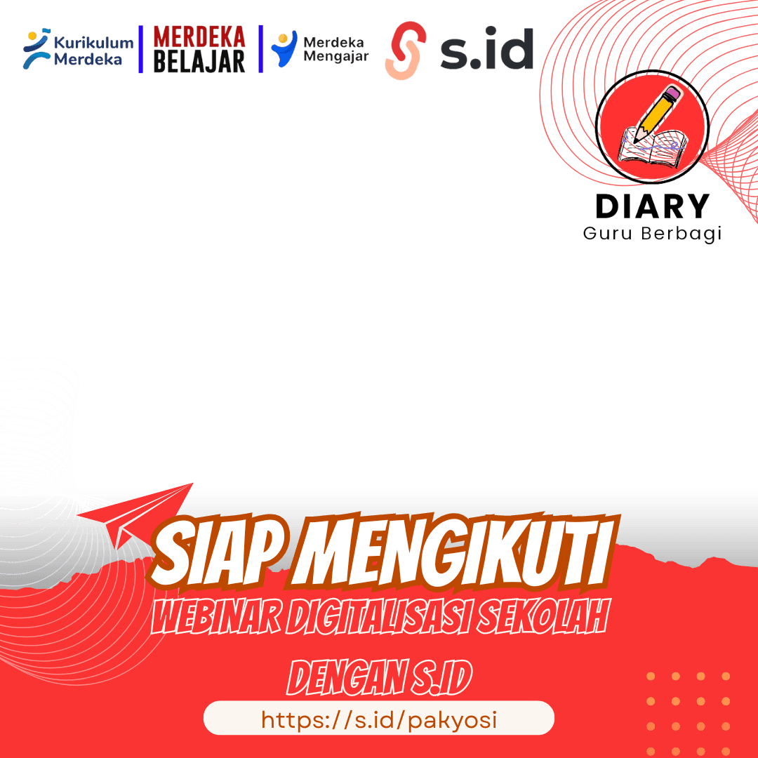 Frame Webinar Komunitas Belajar Daring " Diary Guru Berbagi Kabupaten Sumbawa "