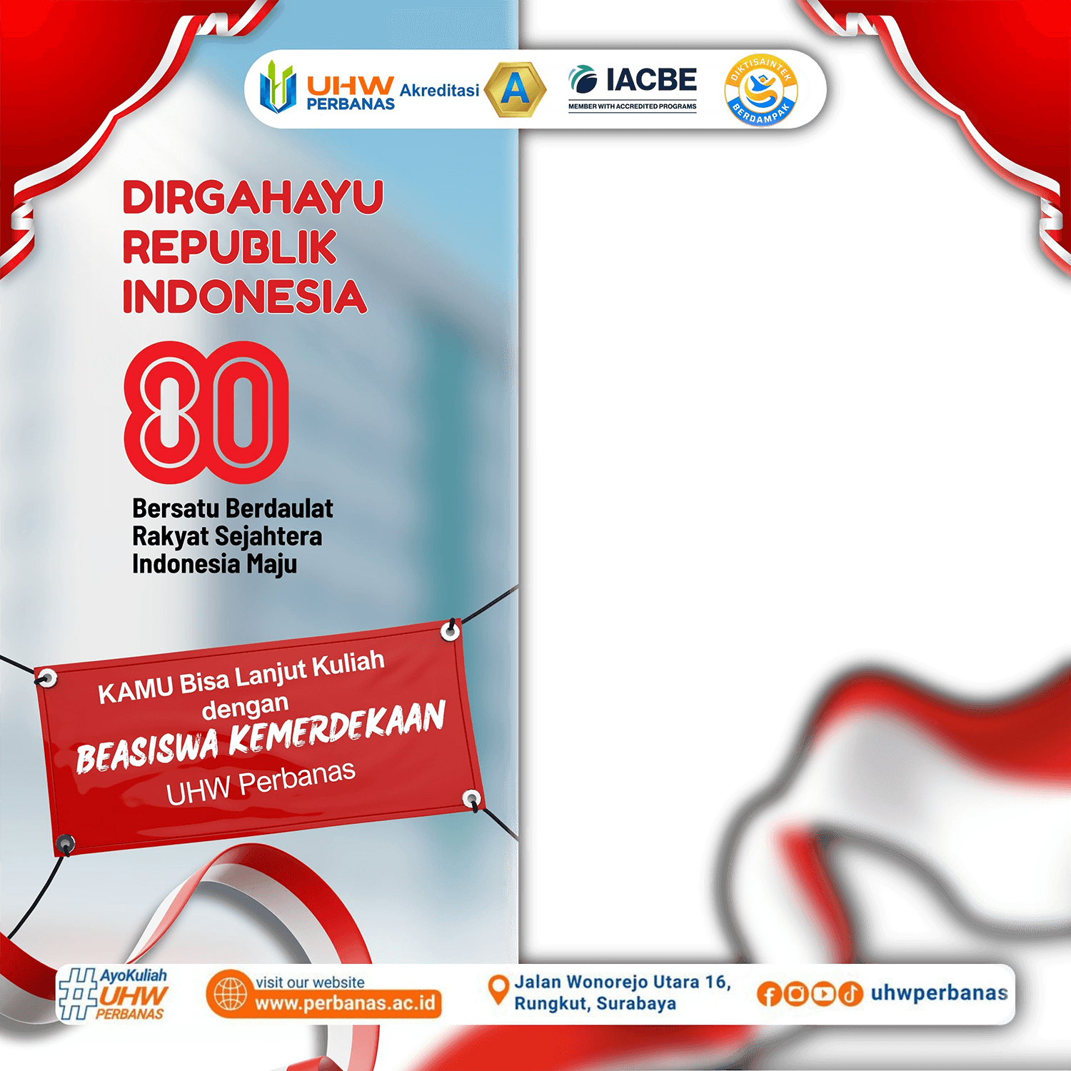 Dirgahayu Republik Indonesia 80 Tahun