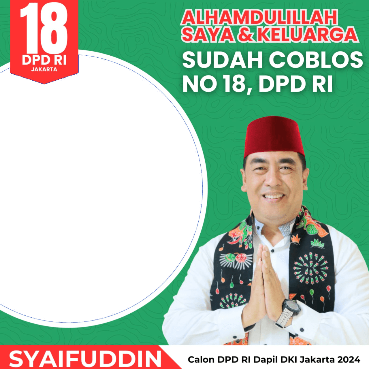 Saya Sekeluarga sudah Nyoblos NO 18