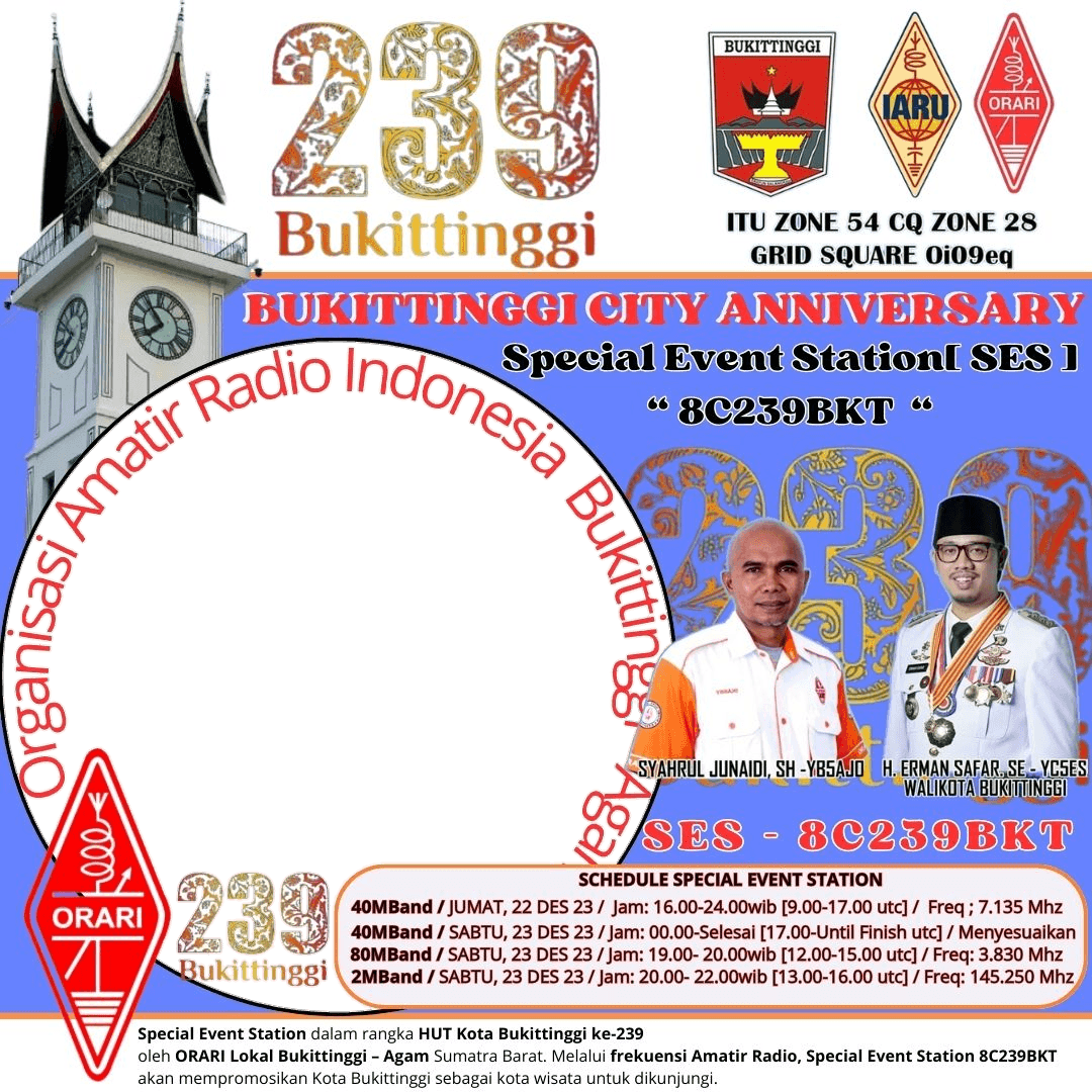 ORARI- HUT KOTA BUKITTINGGI ke-239th