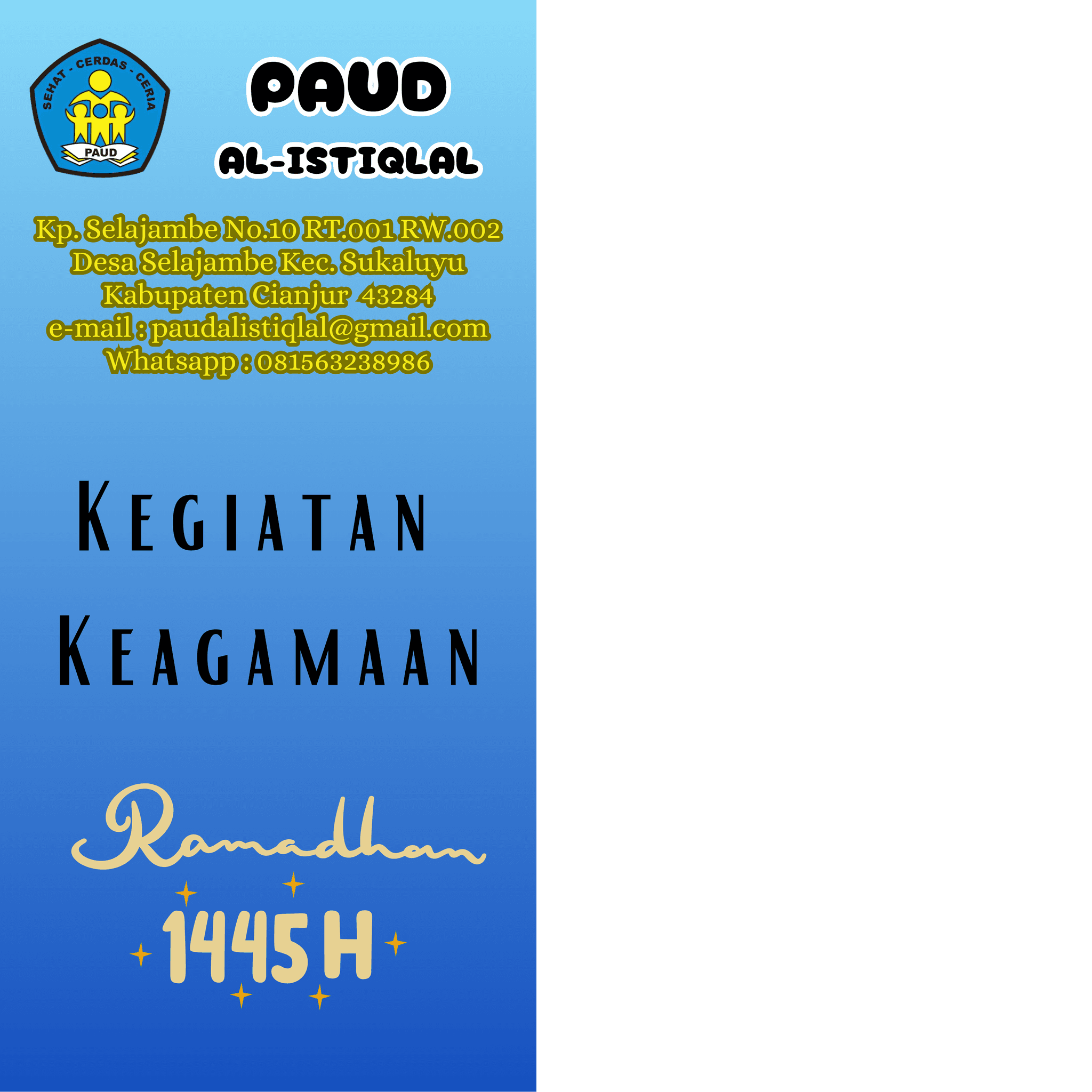 Kegiatan Ramadhan PAUD AL-ISTIQLAL