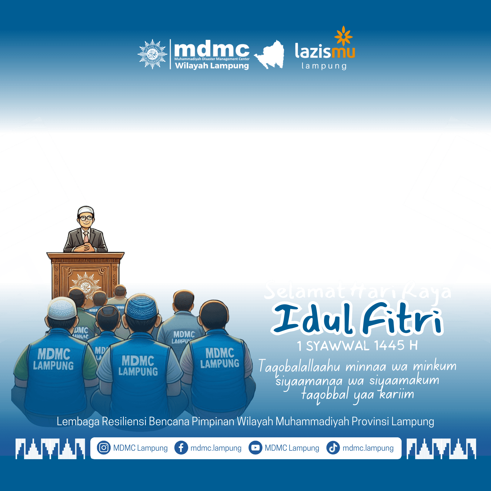 Ucapan Idul Fitri 1445 H MDMC Lampung