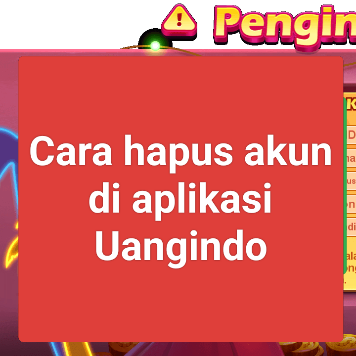Cara menghapus data akun aplikasi Uangindo