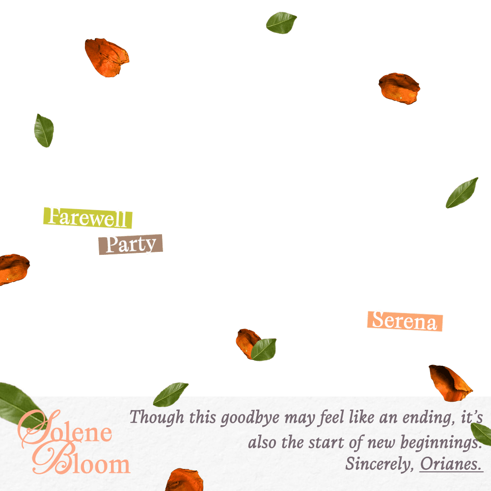 Solene Bloom’s Farewell Party