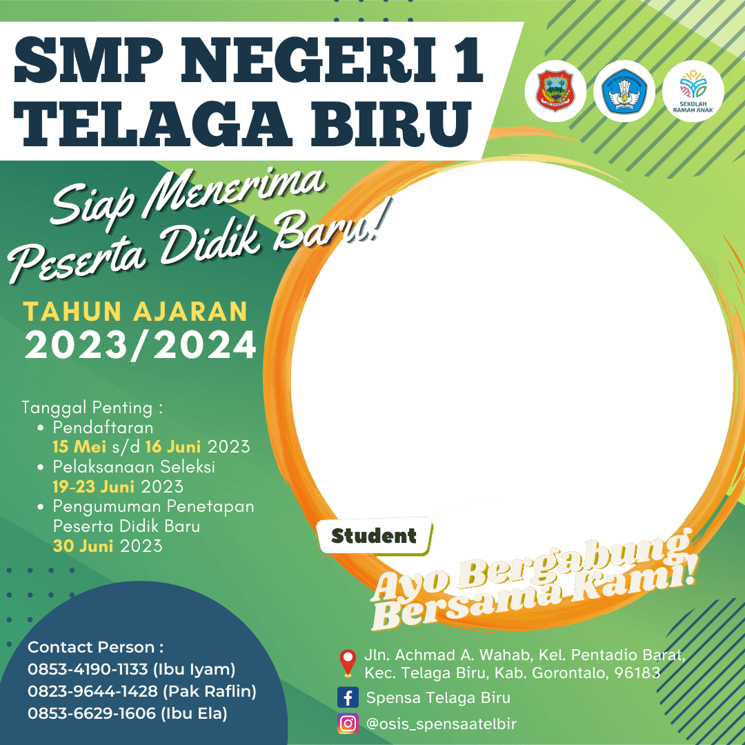 PPDB SMP NEGERI 1 TELAGA BIRU T.P 2023/2024