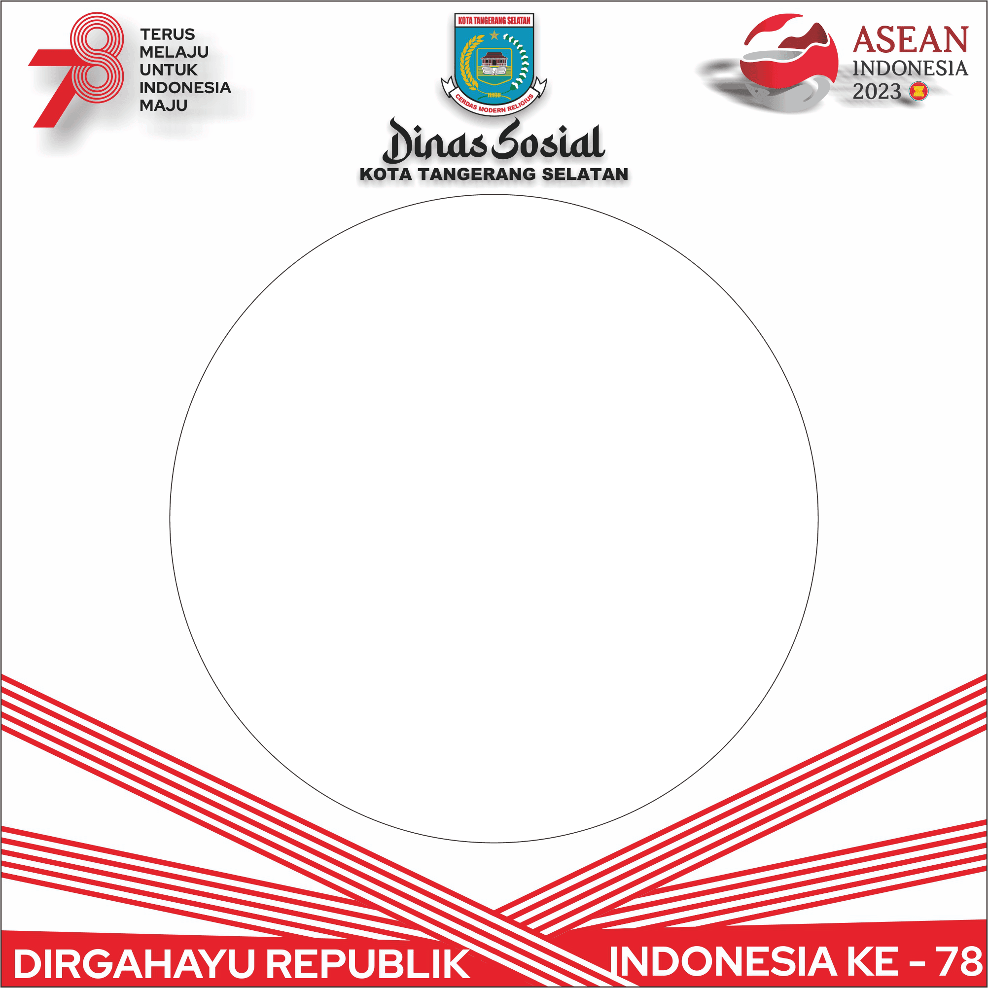Dinsos  Tangsel , Template hut RI 78 T****n