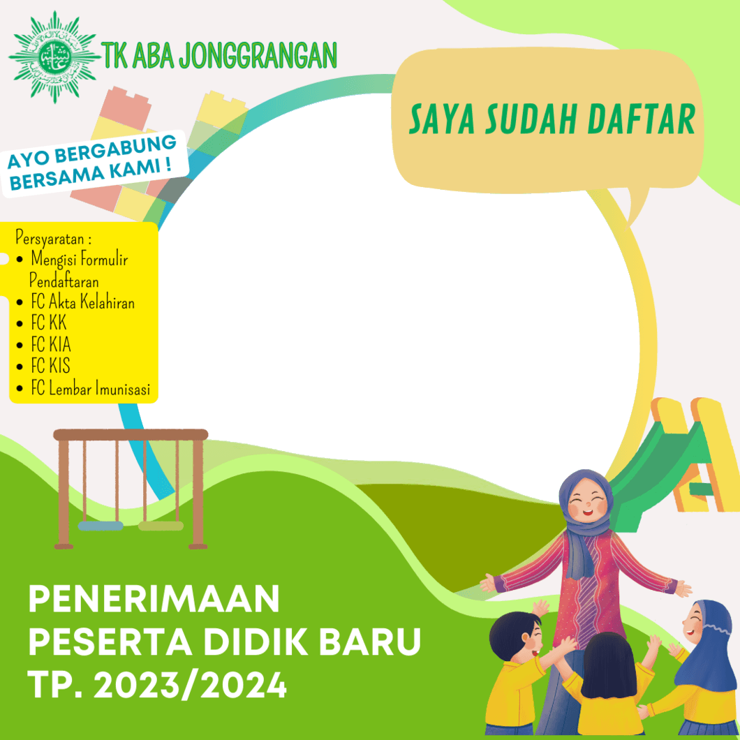 PPDB TK ABA Jonggrangan TP. 2023/2024