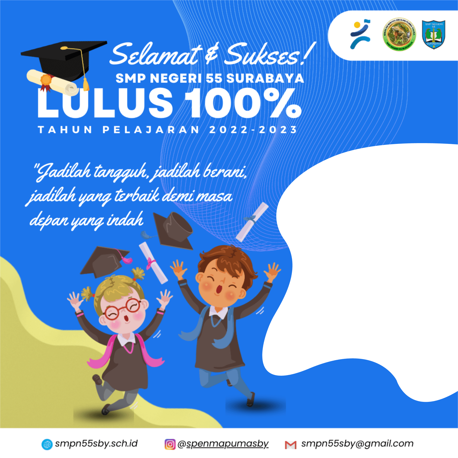 SMPN 55 Surabaya Lulus 100%