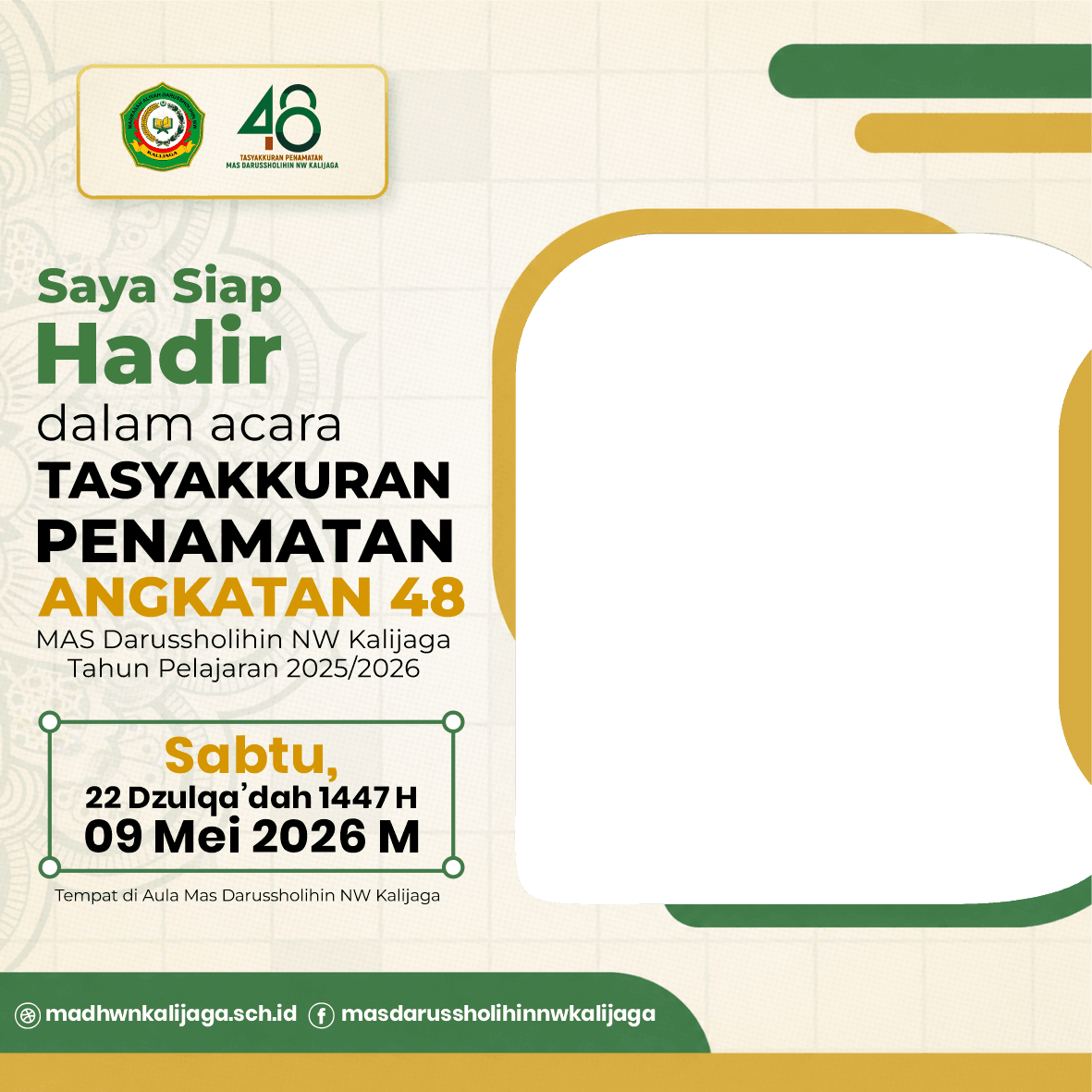 SIAP HADIR DALAM ACARA TASYAKKURAN PENAMATAN ANGKATAN 48