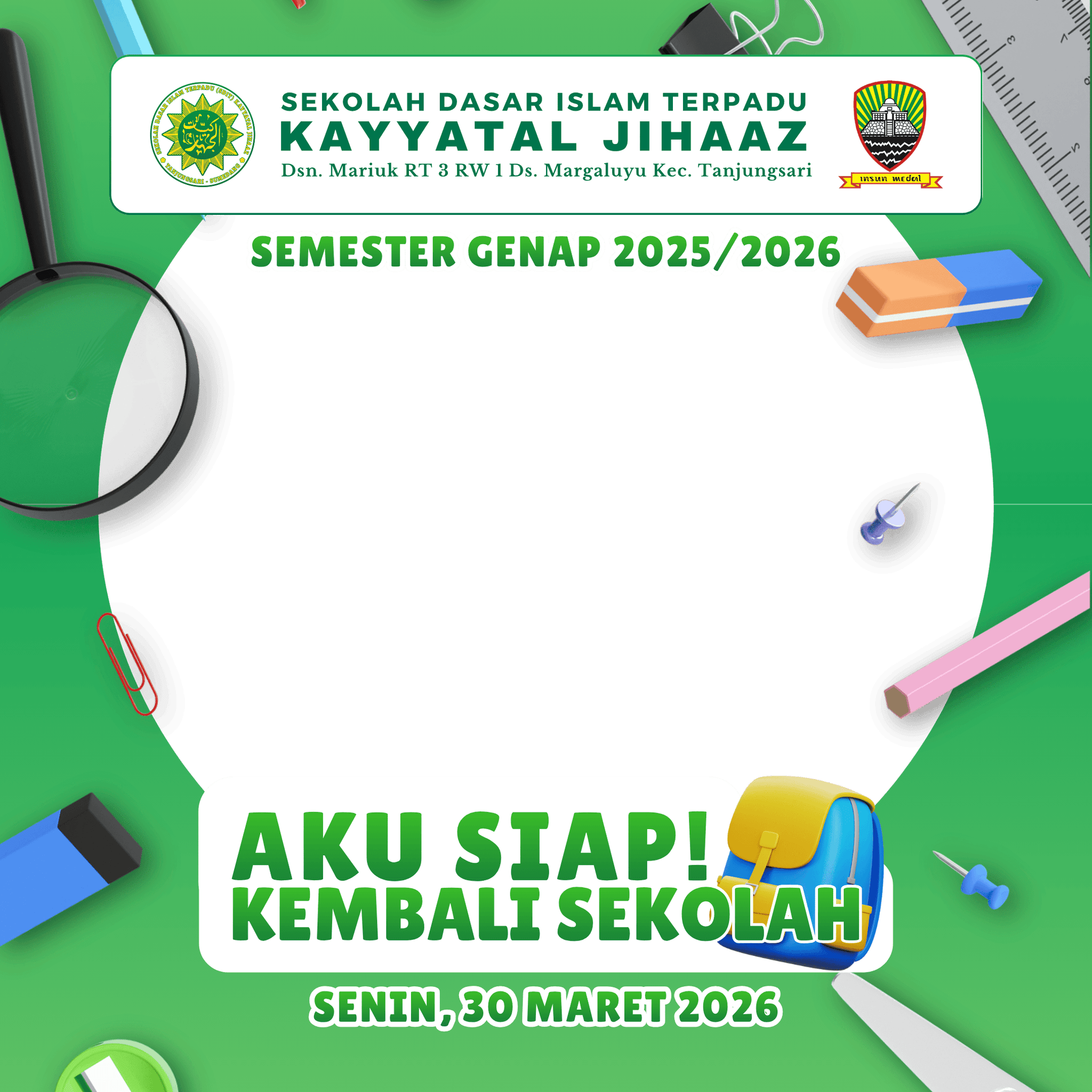 Kembali Sekolah SDITKJ 30/03/2026
