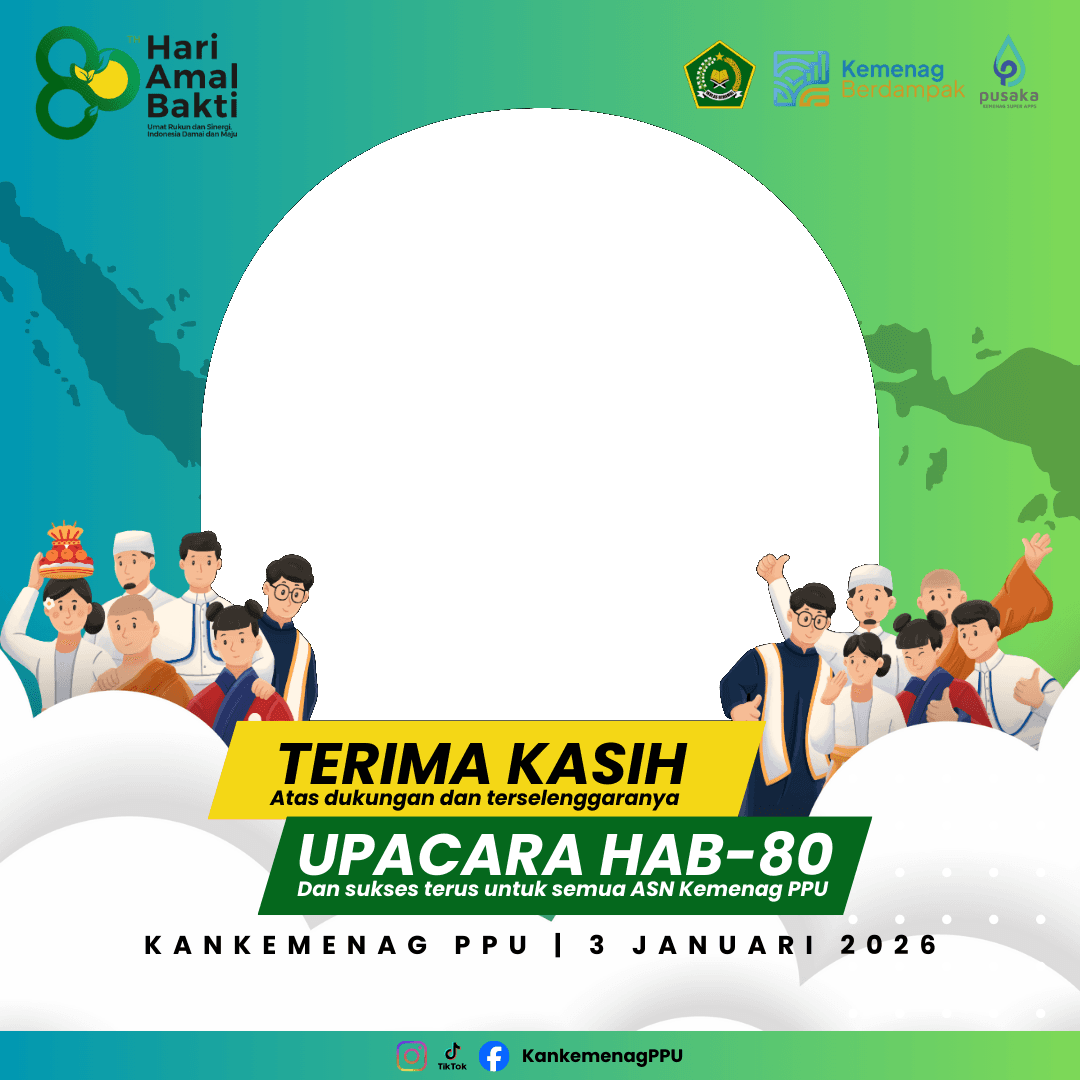 Ucapan Terimakasih Atas Terselenggaranya Upacara HAB-80 Kemenag RI