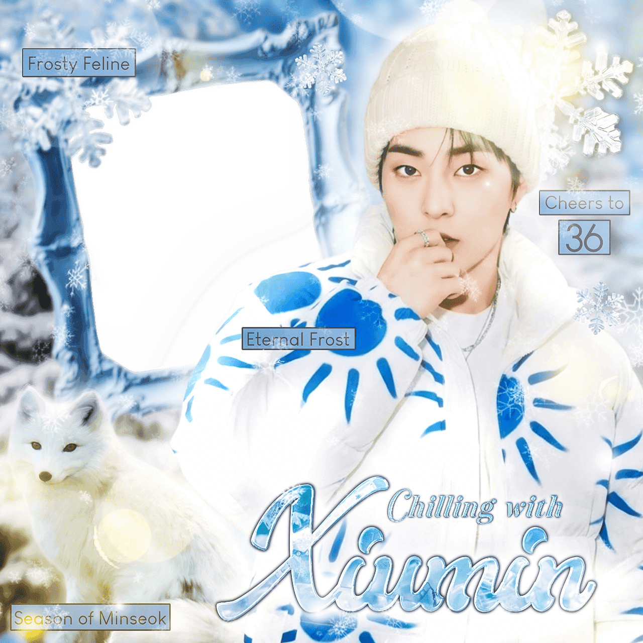 Chilling with Xiumin Cheers to 36 Frosty Feline