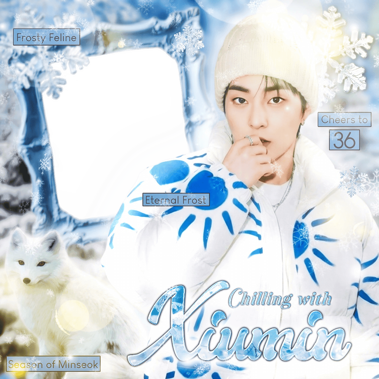Chilling with Xiumin Cheers to 36 Frosty Feline